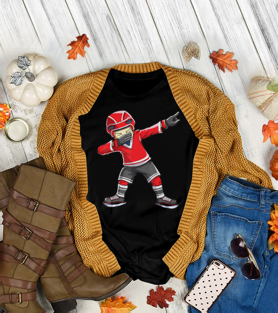 Dabbing Hockey Player Boys Men Kids Dab Squad T-Shirt