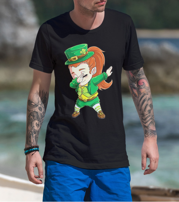 Dabbing Leprechaun St. Patrick's Day Animation T-Shirt