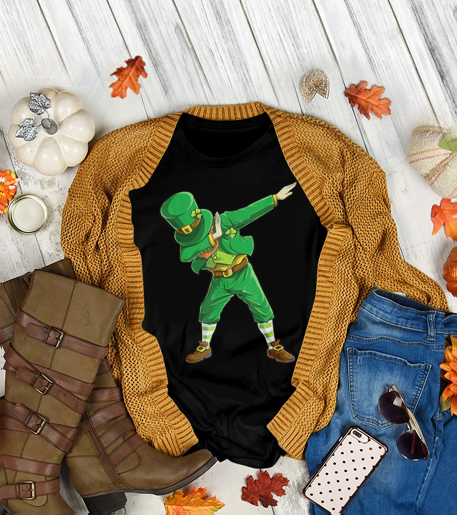 Dabbing Leprechaun St Patricks Day Boys Dab Dance Pose T-Shirt