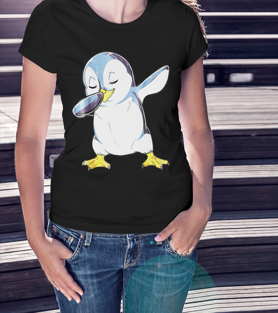 Dabbing Penguin Kids Boys Funny Dab Dance Bird Cute Fun T-Shirt