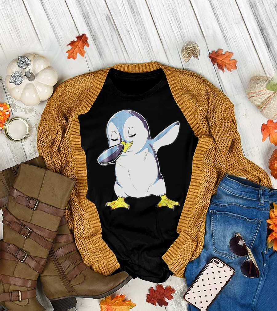 Dabbing Penguin Kids Boys Funny Dab Dance Bird Cute Fun T-Shirt