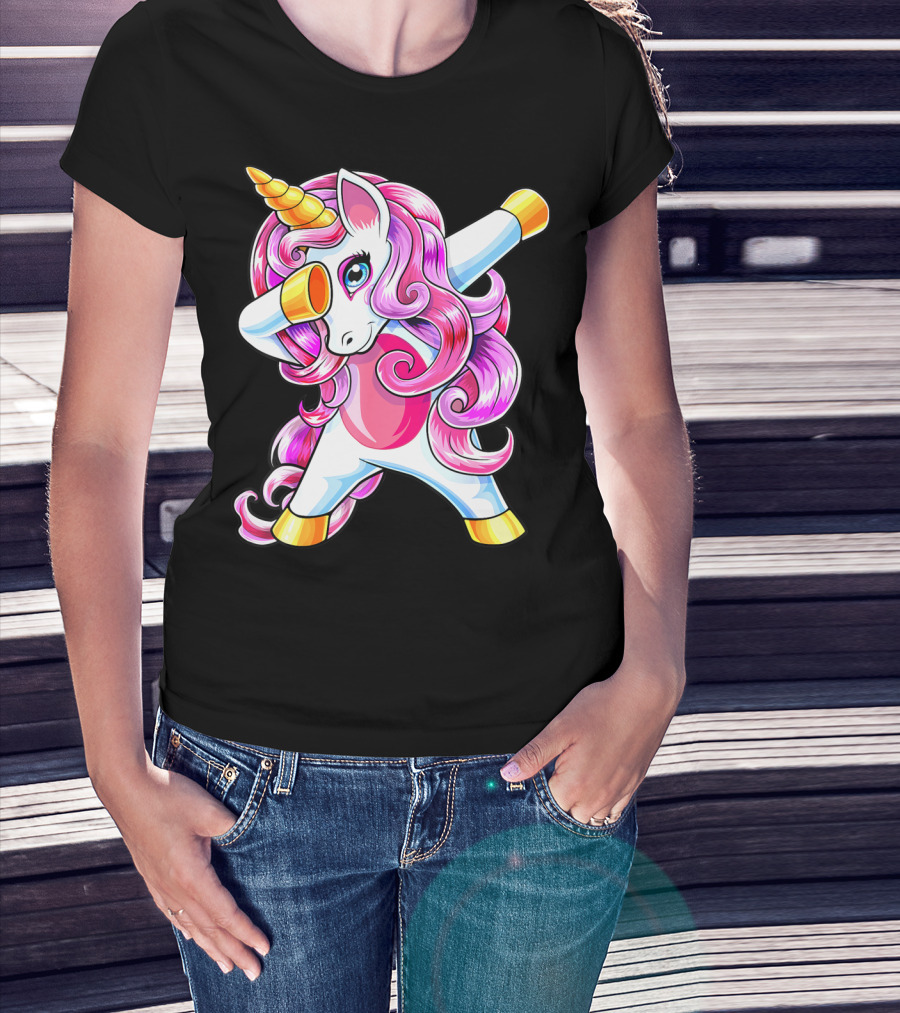 Dabbing Unicorn Birthday Girls Cute Unicorn T-Shirt