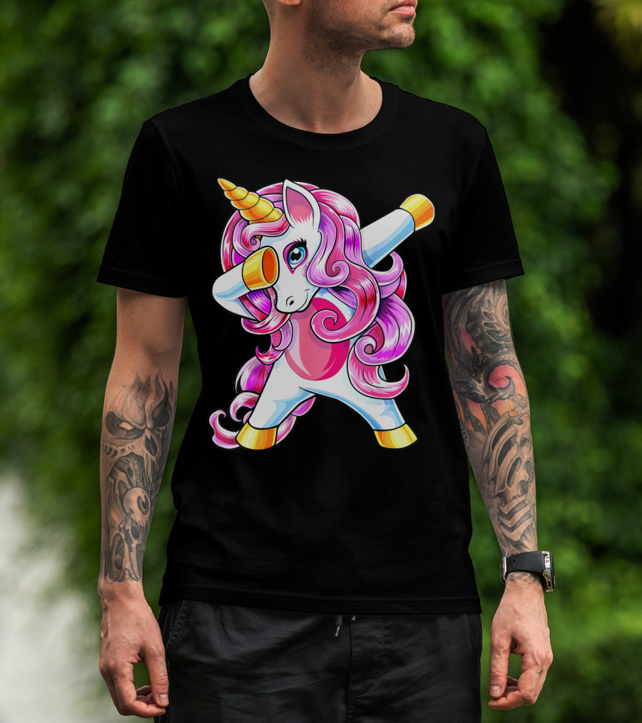 Dabbing Unicorn Birthday Girls Cute Unicorn T-Shirt