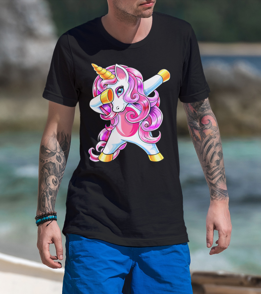 Dabbing Unicorn Birthday Girls Cute Unicorn T-Shirt