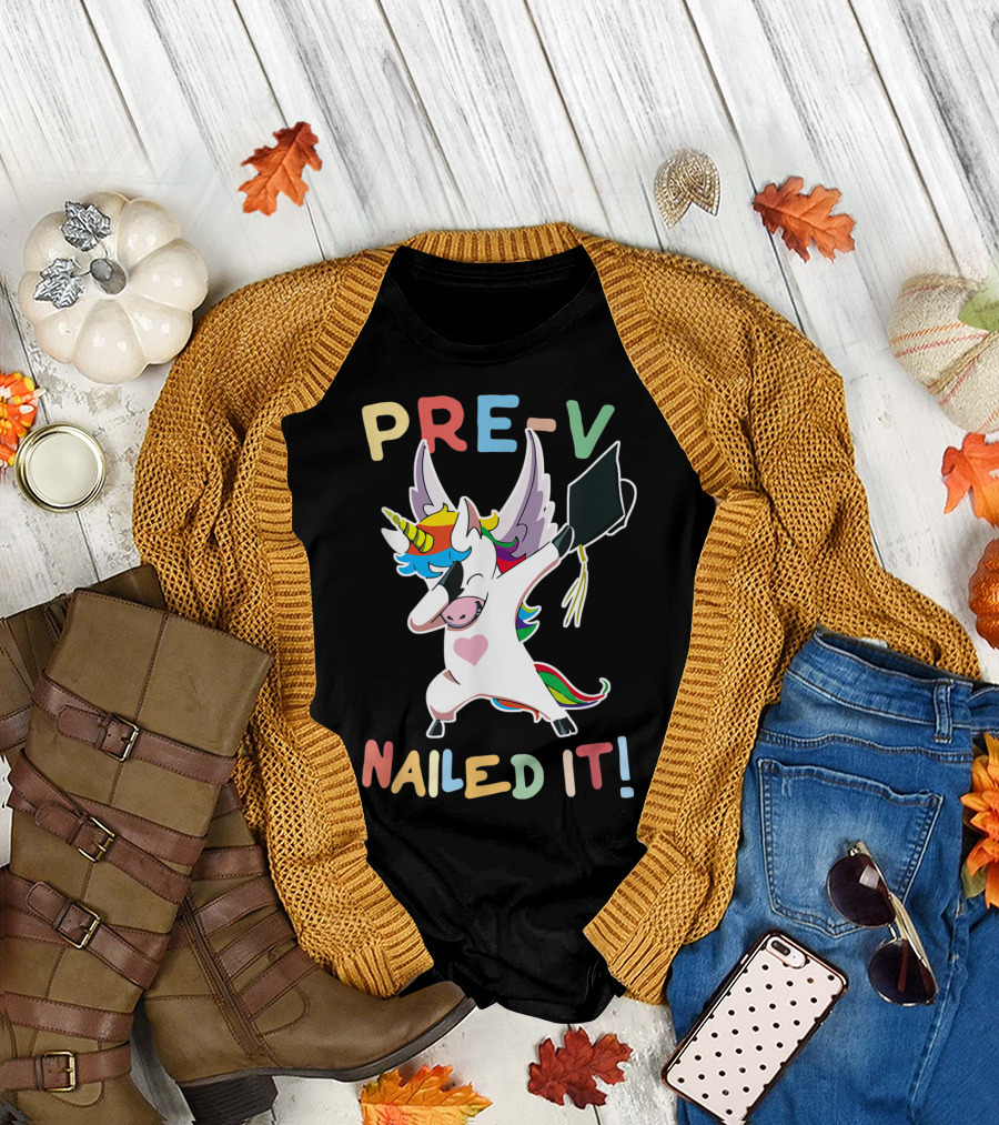 PRE-K Nailed It Dabbing Unicorn Graduate Graduation T-Shirt