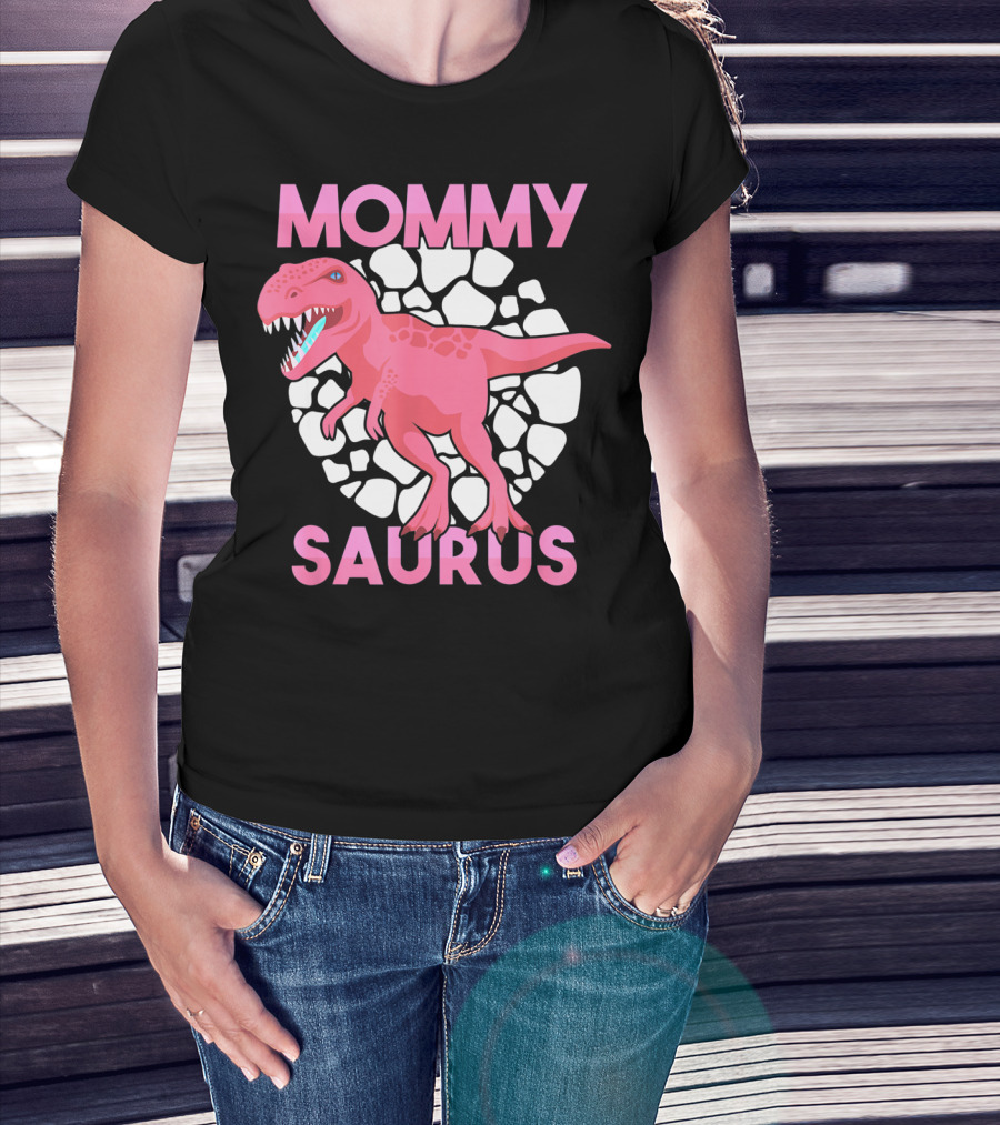 Mommy Saurus Dinosaur Lover Tyrannosaurus Rex Family T-Shirt