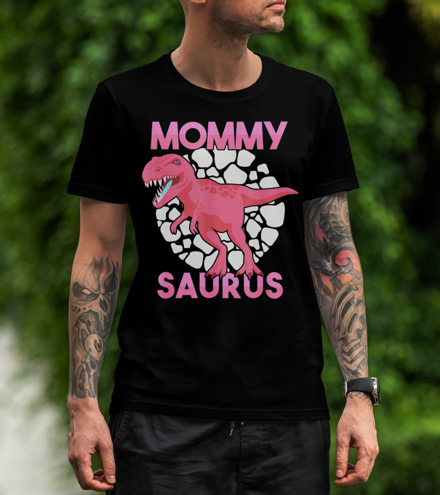 Mommy Saurus Dinosaur Lover Tyrannosaurus Rex Family T-Shirt
