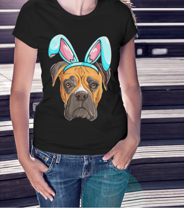 Easter Bunny Dog Boxer T-Shirt