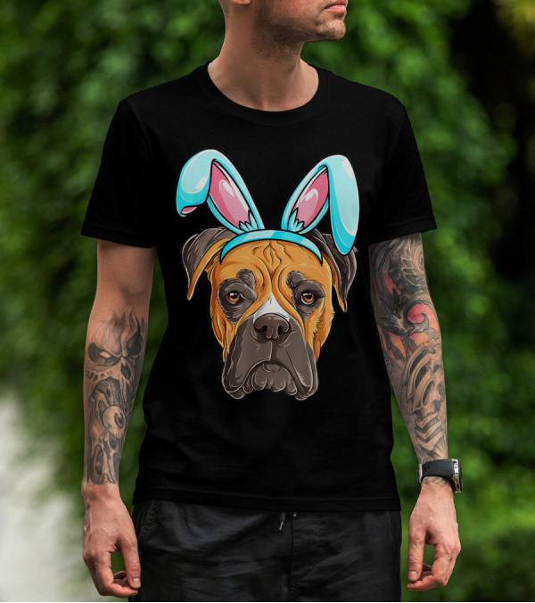 Easter Bunny Dog Boxer T-Shirt