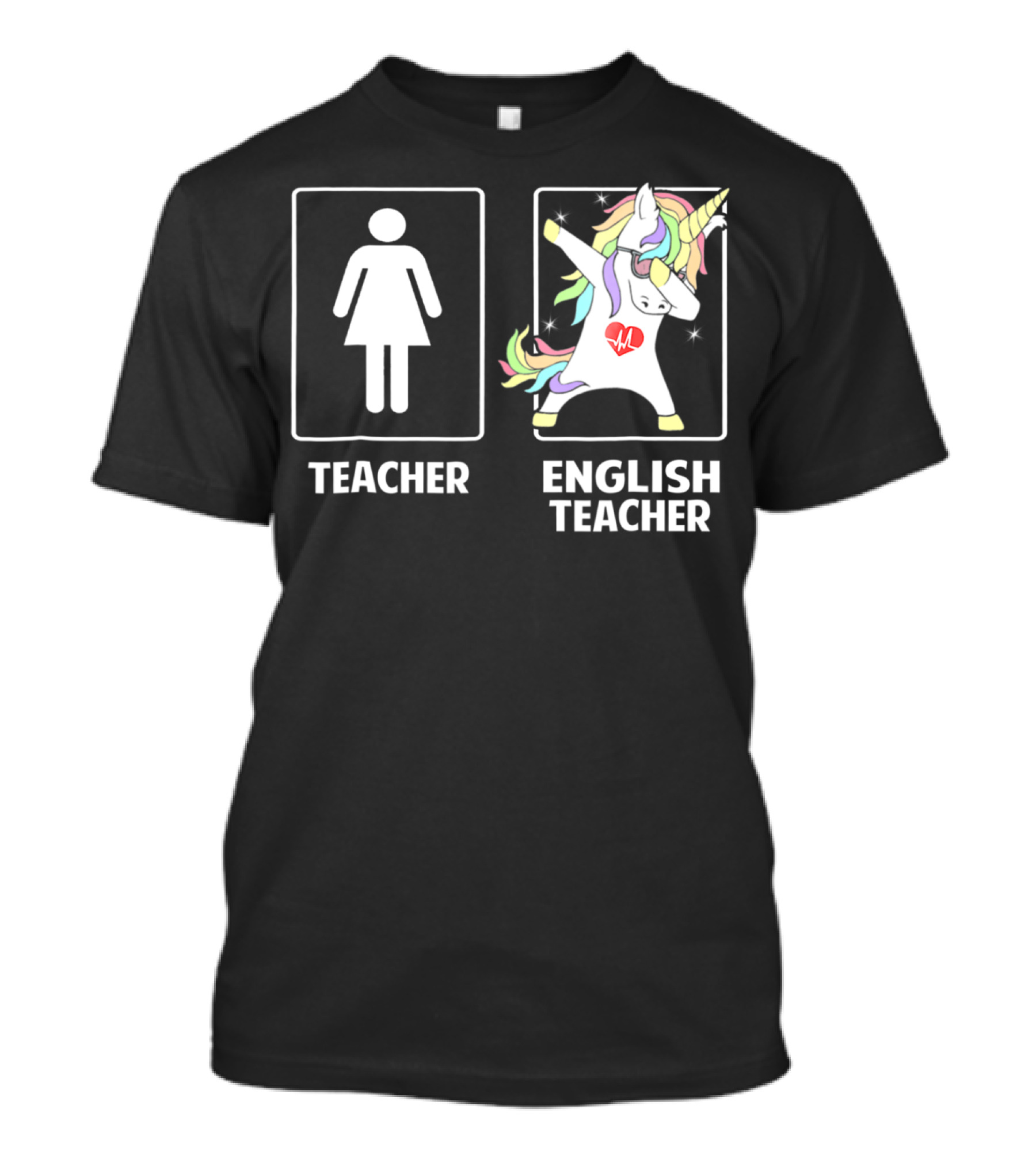 Teacher Vs English Teacher Unicorn Dabbing Funny Dab Dabs T-Shirt