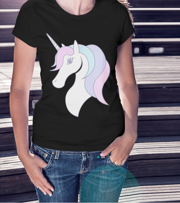 Fabulous Unicorn Pastel Colors For Women Girls T-Shirt