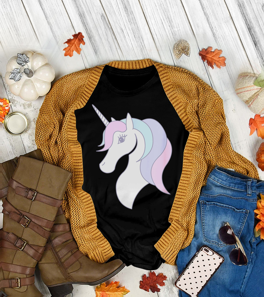 Fabulous Unicorn Pastel Colors for Women Girls T-Shirt