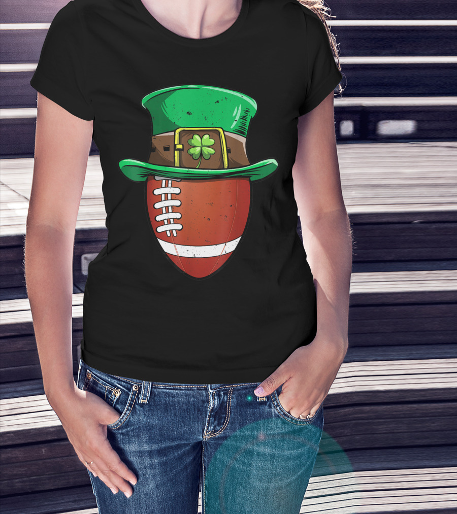 Football Leprechaun Hat St Patricks Day Boys T-Shirt