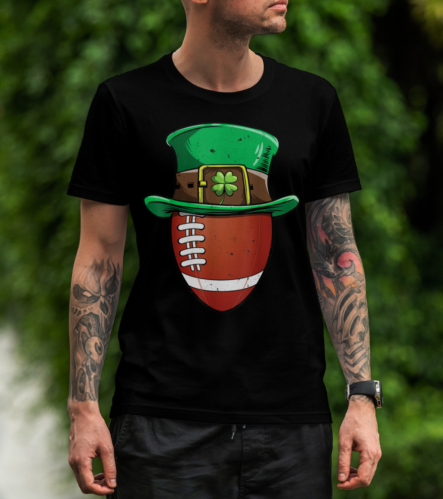 Football Leprechaun Hat St Patricks Day Boys T-Shirt