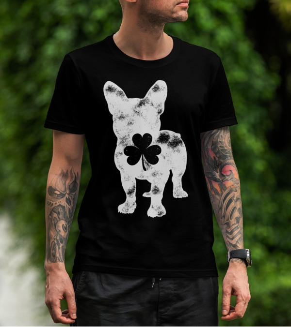 French Bulldog St Patricks Day Shamrock Dog Men T-Shirt