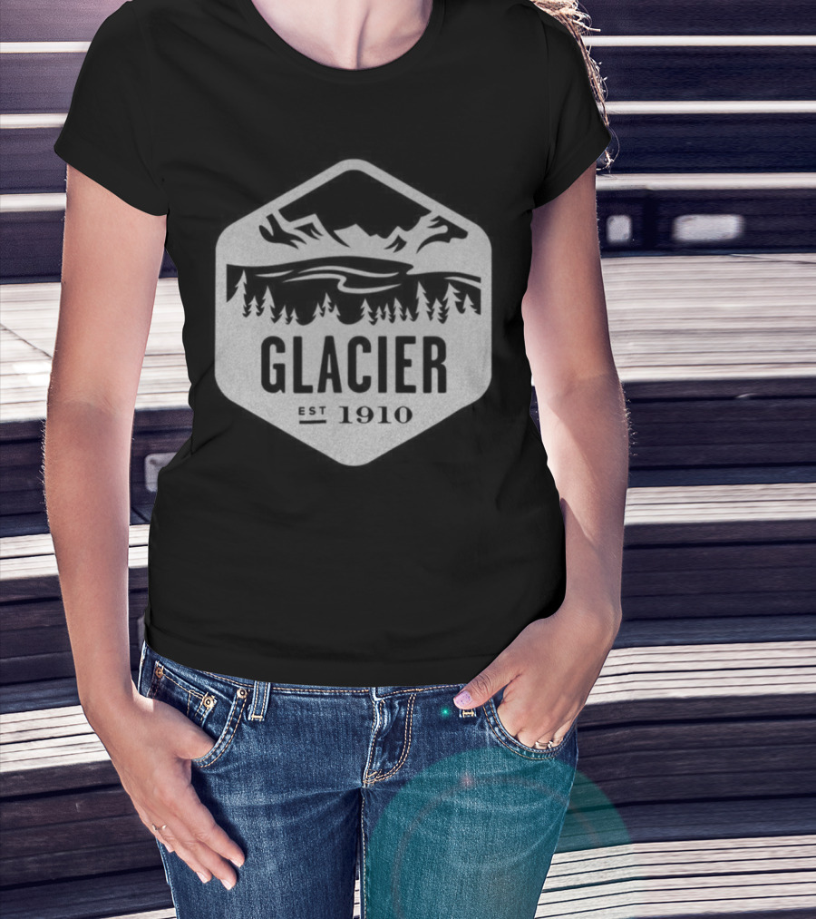 Glacier National Park Est 1910 Mountain Landscape T-Shirt