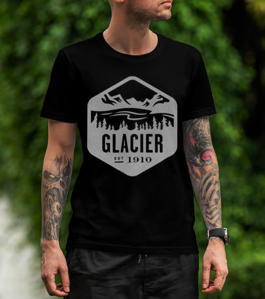 Glacier National Park Est 1910 Mountain Landscape T-Shirt