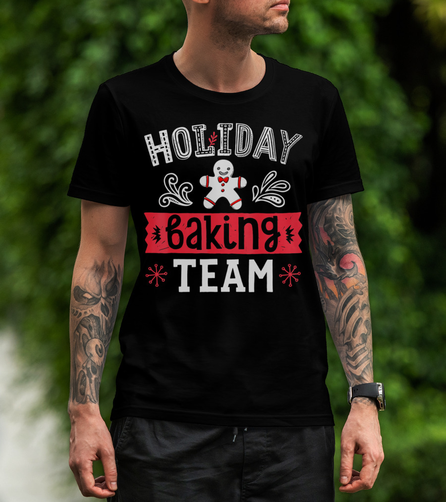 Holiday Baking Team Christmas Cooking Gingerbread Decor T-Shirt