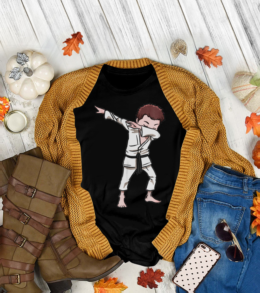 Karate Taekwondo Dabbing Boy Funny Dab Martial Arts Kid T-Shirt