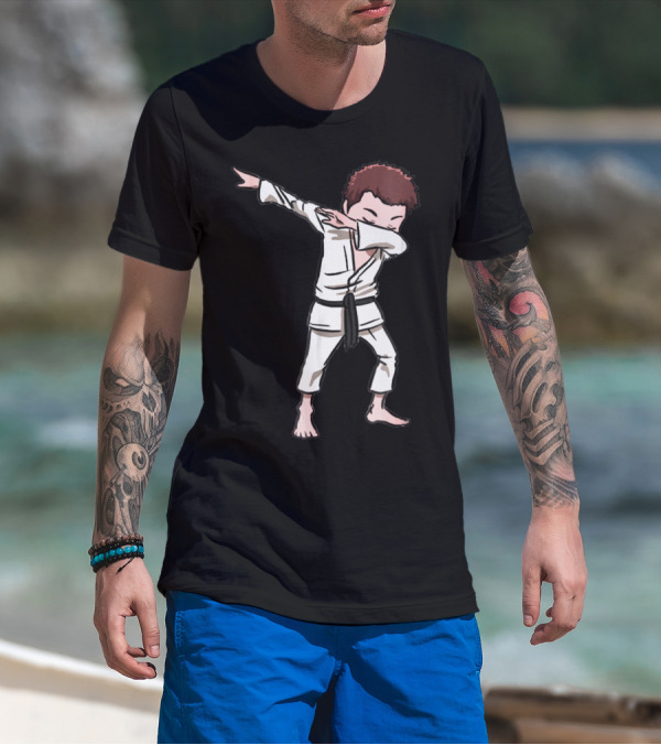 Karate Taekwondo Dabbing Boy Funny Dab Martial Arts Kid T-Shirt