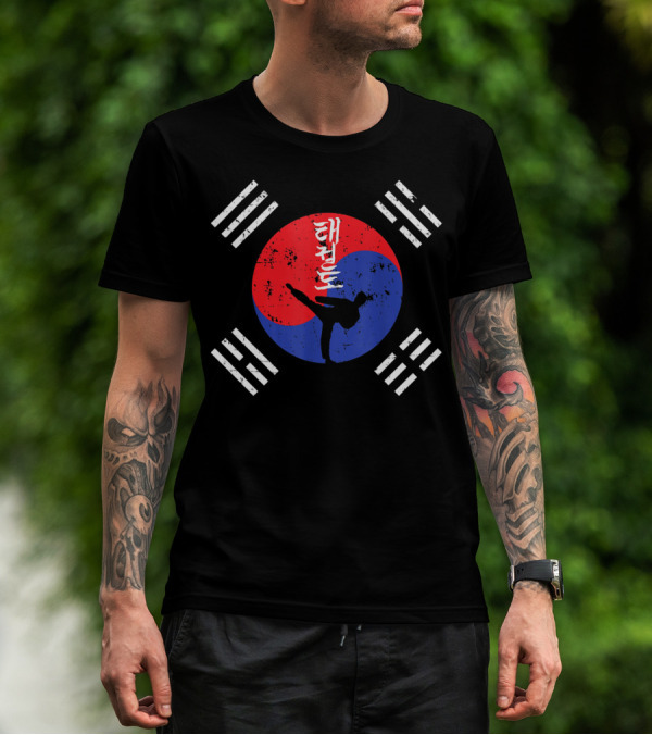Korean Taekwondo Taegeukki Martial Arts Kids Adults T-Shirt