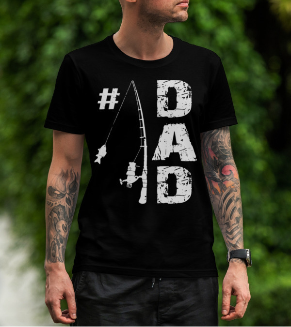 Dad Fishing Rod And Fish T-Shirt