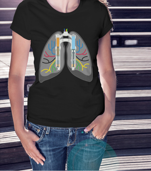 Air Chamber Lungs Schematic T-Shirt