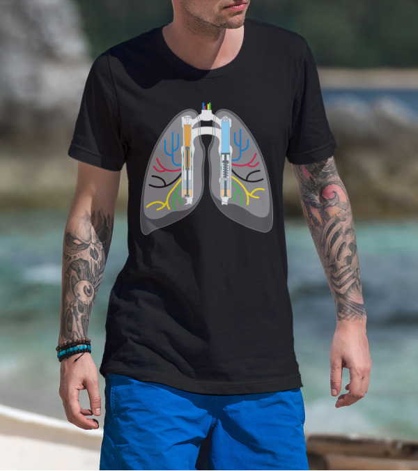 Air Chamber Lungs Schematic T-Shirt