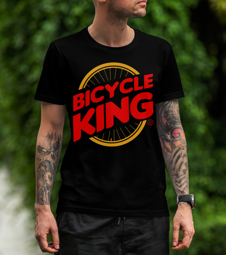 Bicycle King Parody With Bicycle Wheel T-Shirt