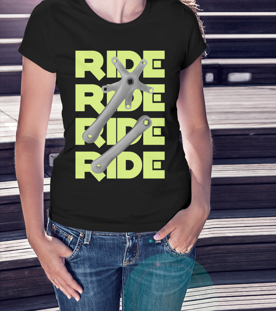 RIDE RIDE RIDE Bike Crankset T-Shirt