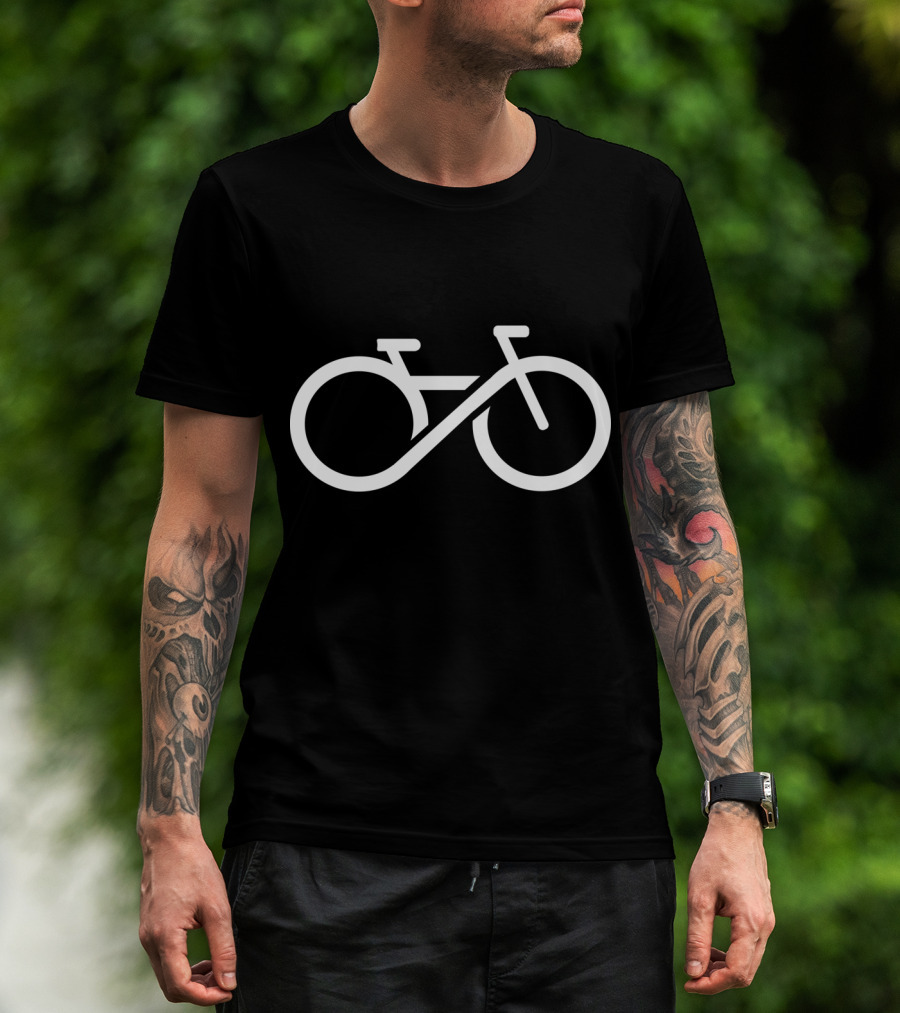 Bike Infinity Symbol Cycling Loop T-Shirt