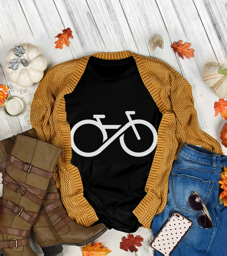 Bike Infinity Symbol Cycling Loop T-Shirt