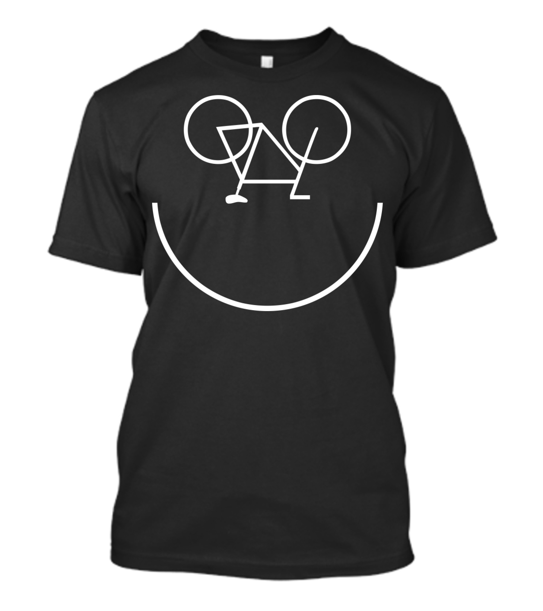 Bike Smiley Face Outline T-Shirt