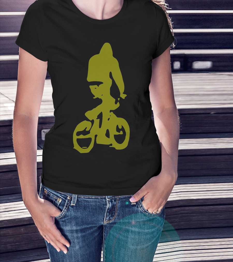 BMX Rider Silhouette In T-Shirt