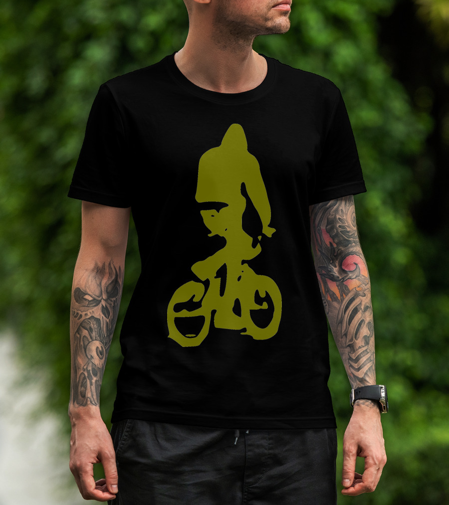 BMX Rider Silhouette In T-Shirt