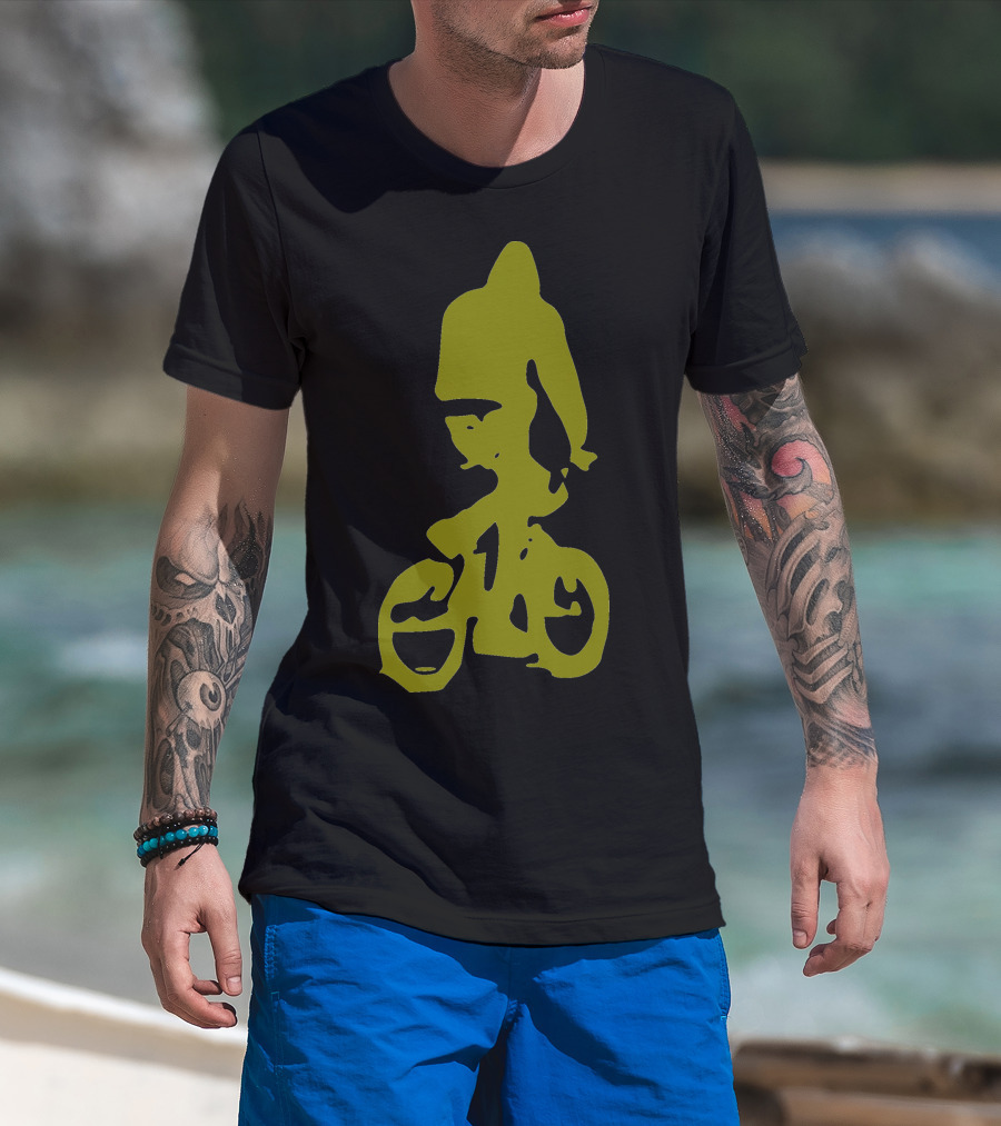 BMX Rider Silhouette In T-Shirt