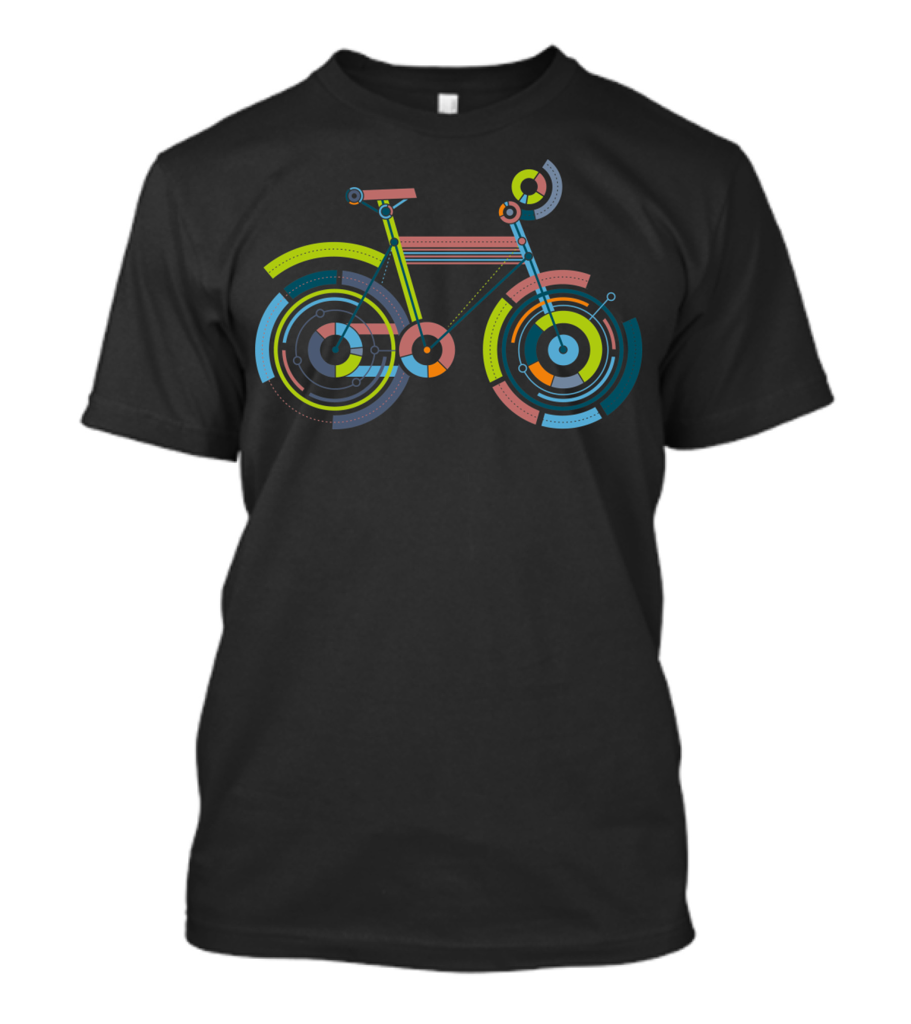 Bycircle Abstract Geometric Bicycle T-Shirt