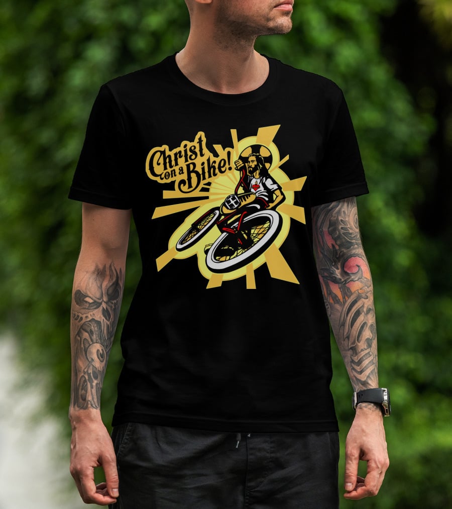 Christ On A Bike Retro Radiance Cycle Burst T-Shirt