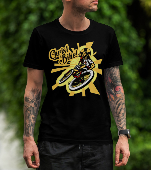 Christ On A Bike Retro Radiance Cycle Burst T-Shirt
