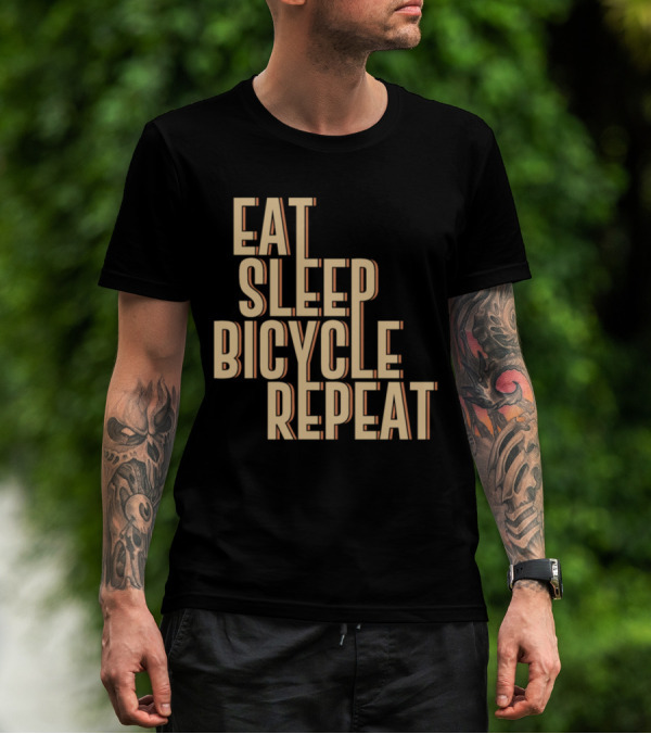 Eat Sleep Bicycle Repeat Bike Cycling Passion T-Shirt
