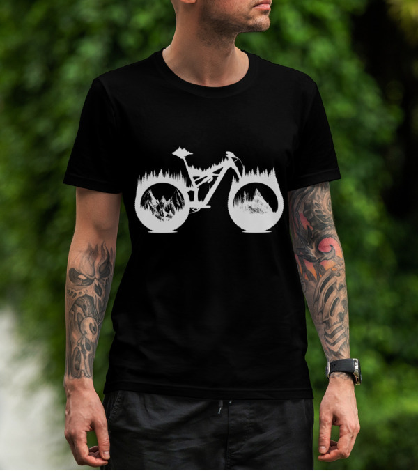 Enduro Mountain Bike Forest Landscape Adventure T-Shirt