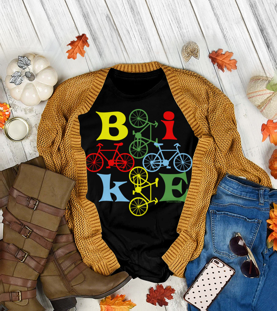 Bike Four Colorful Styles T-Shirt