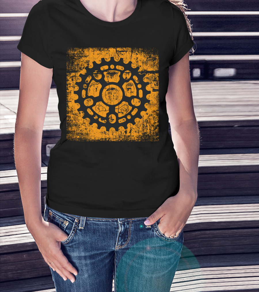 Grunge Gear Distressed Orange Sprocket T-Shirt
