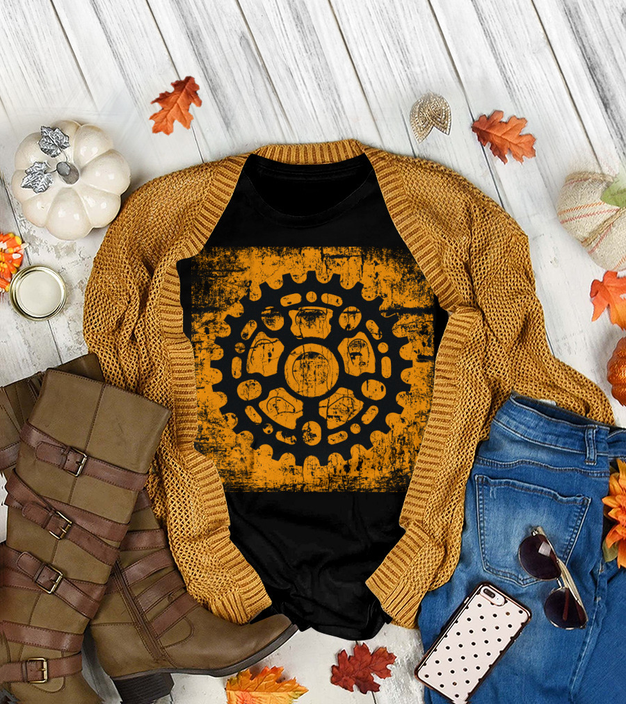 Grunge Gear Distressed Orange Sprocket T-Shirt