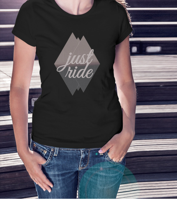 Just Ride V Diamond Shape T-Shirt