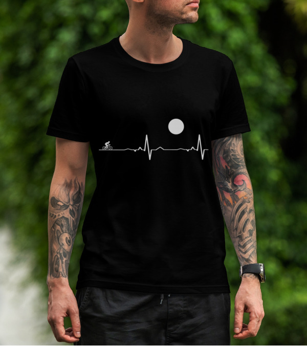 Cycling Heartbeat Under The Sun T-Shirt