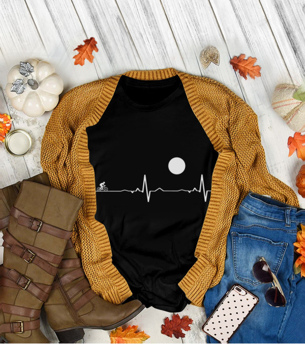Cycling Heartbeat Under The Sun T-Shirt