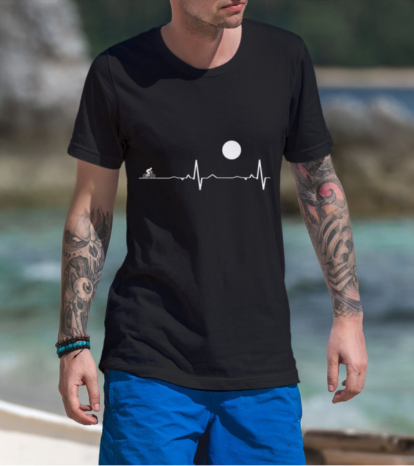Cycling Heartbeat Under The Sun T-Shirt