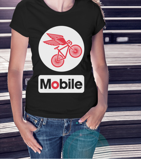 Mobile Pegasus Bicycle Wings T-Shirt