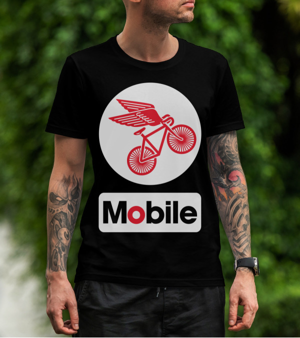 Mobile Pegasus Bicycle Wings T-Shirt